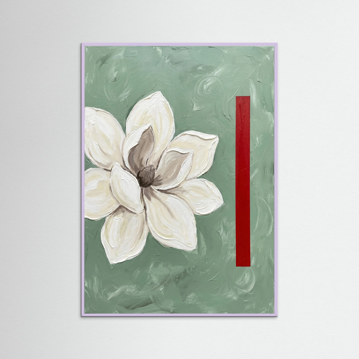 Lilac Wood Modern Poppies