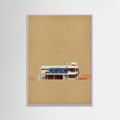Lilac Wood Modernist Section View