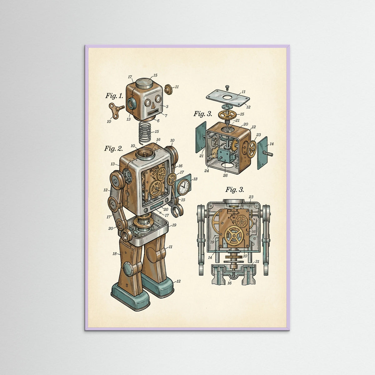 Lilac Wood Modular Toy Blueprint