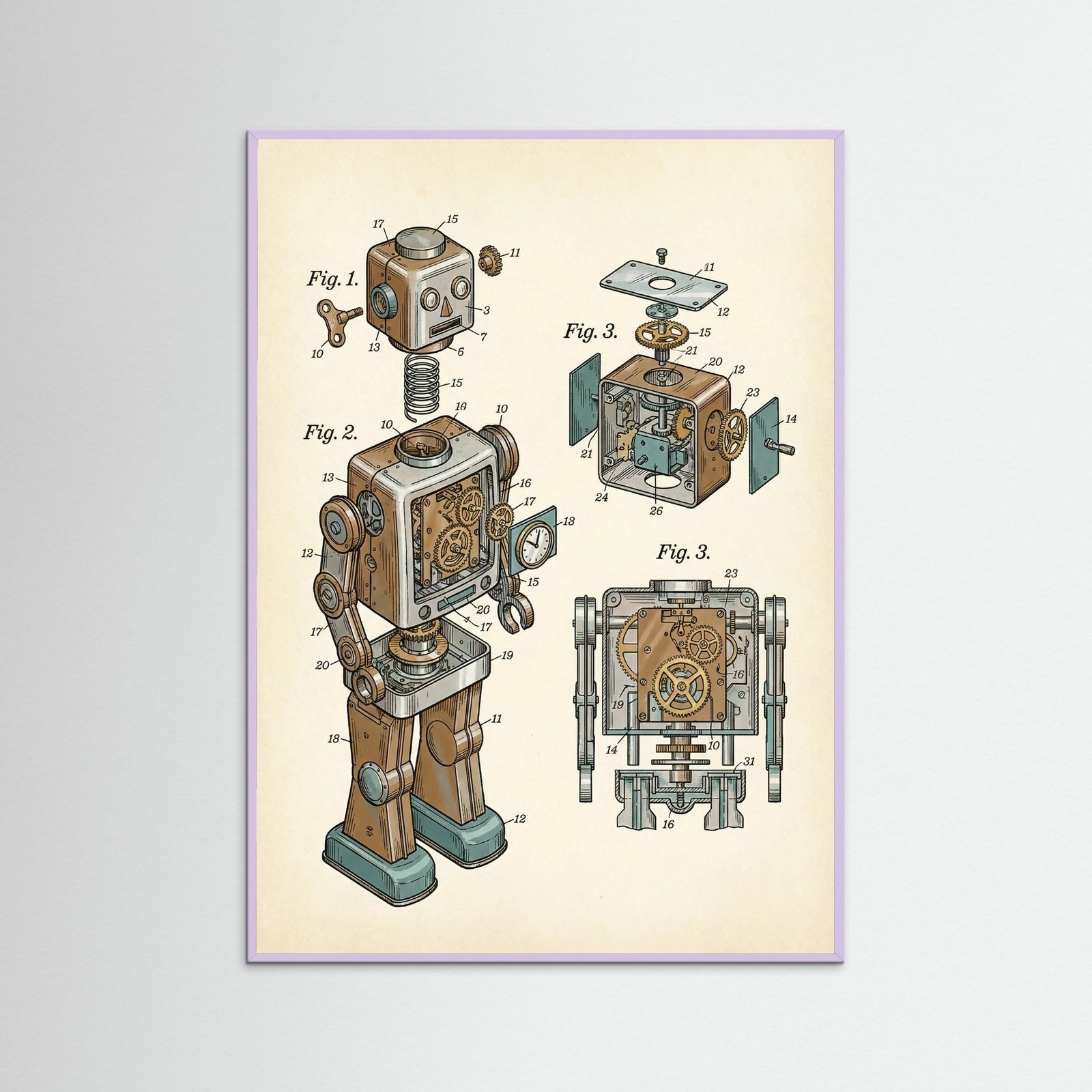 Lilac Wood Modular Toy Blueprint