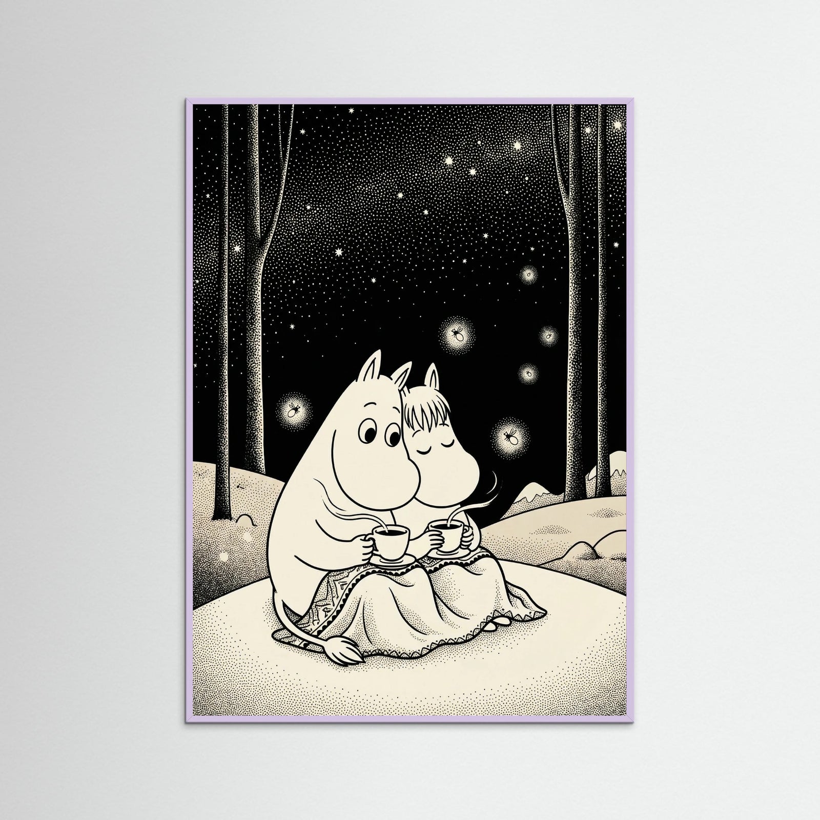 Lilac Wood Moonlit Embrace