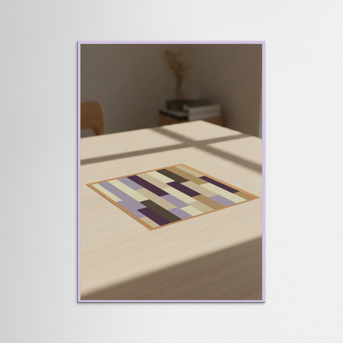 Lilac Wood Muted Grid