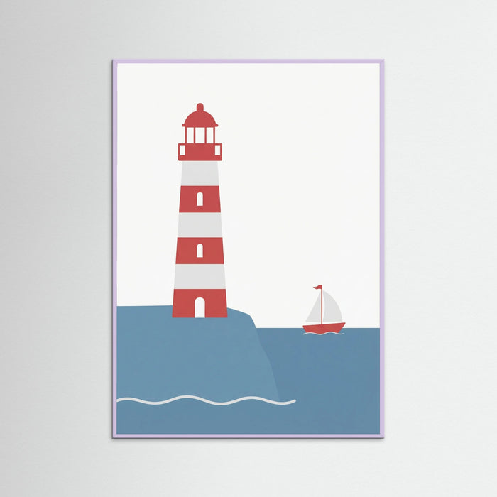 Lilac Wood Nautical Sailboat
