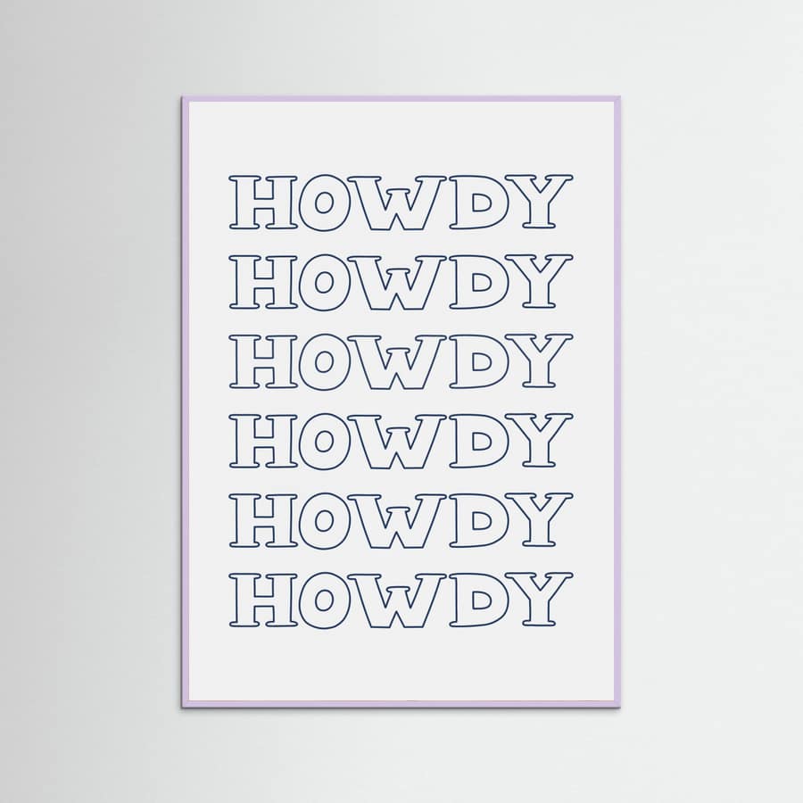 Plakat Navy Blue Howdy – plakat i druk artystyczny