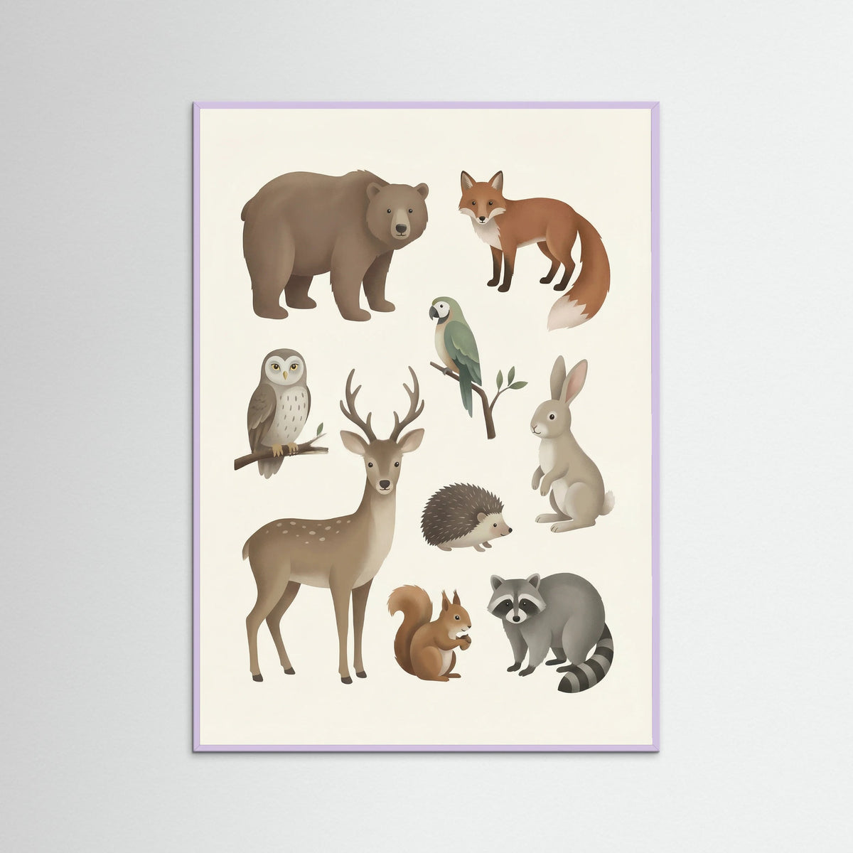 Lilac Wood Nordic Alphabet Art