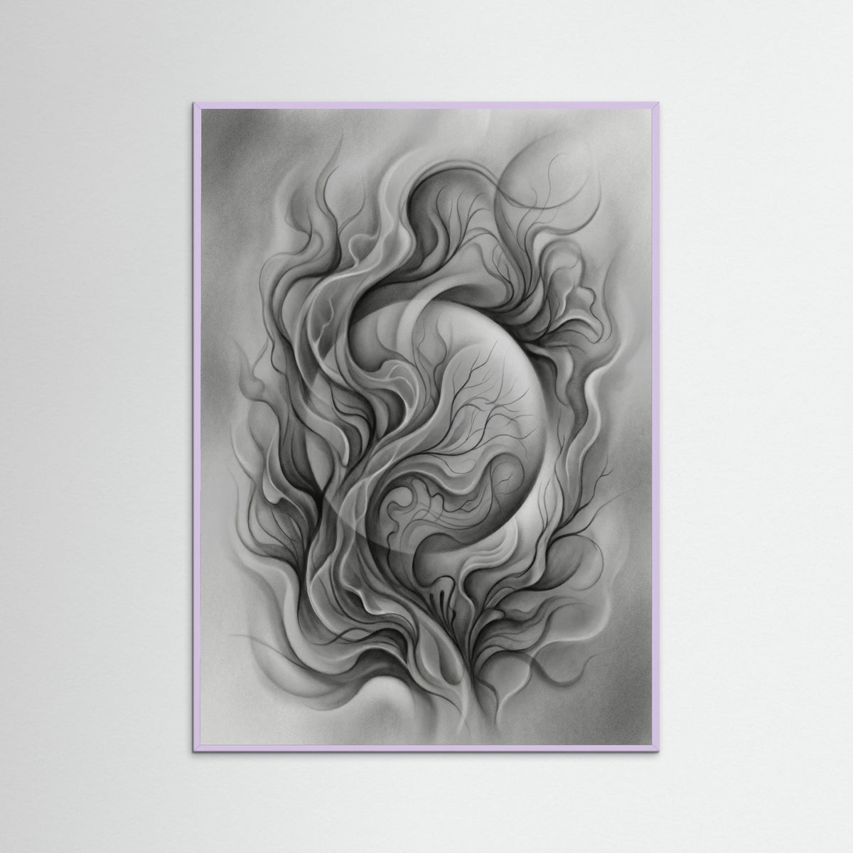 Lilac Wood Organic Abstraction