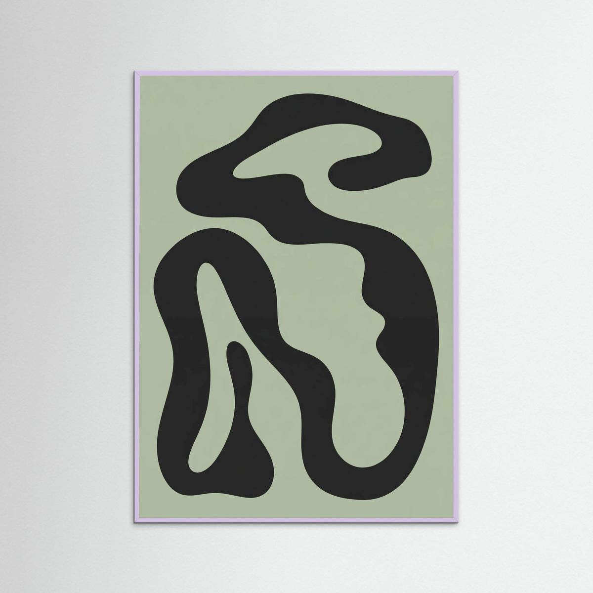 Lilac Wood Organic Shapes Abstraction