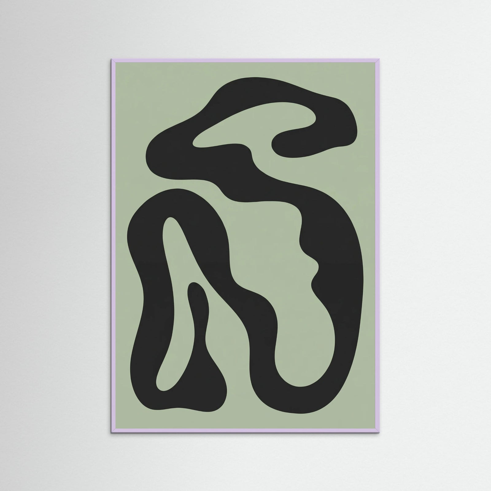 Lilac Wood Organic Shapes Abstraction