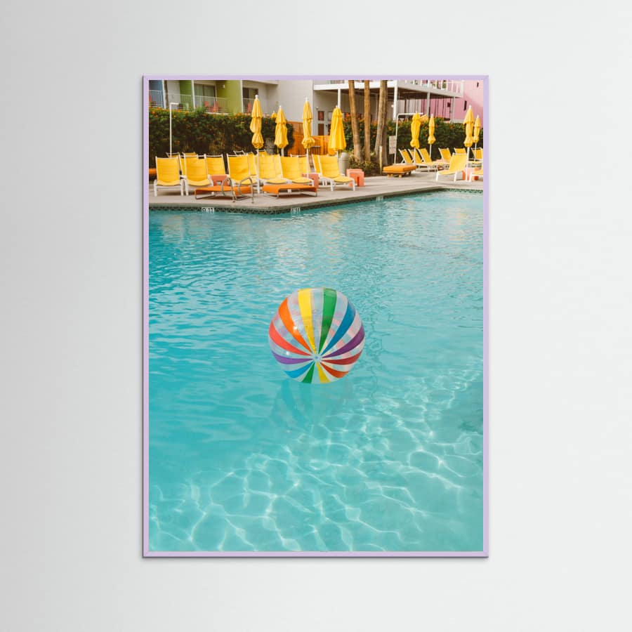 Lilac Wood Palm Springs Pool Day Poster
