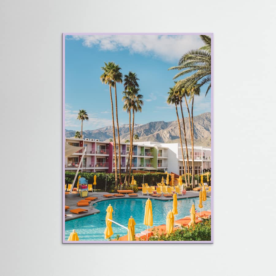 Lilac Wood Palm Springs Saguaro Poster