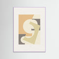 Lilac Wood Paper Collage No.1 Poster