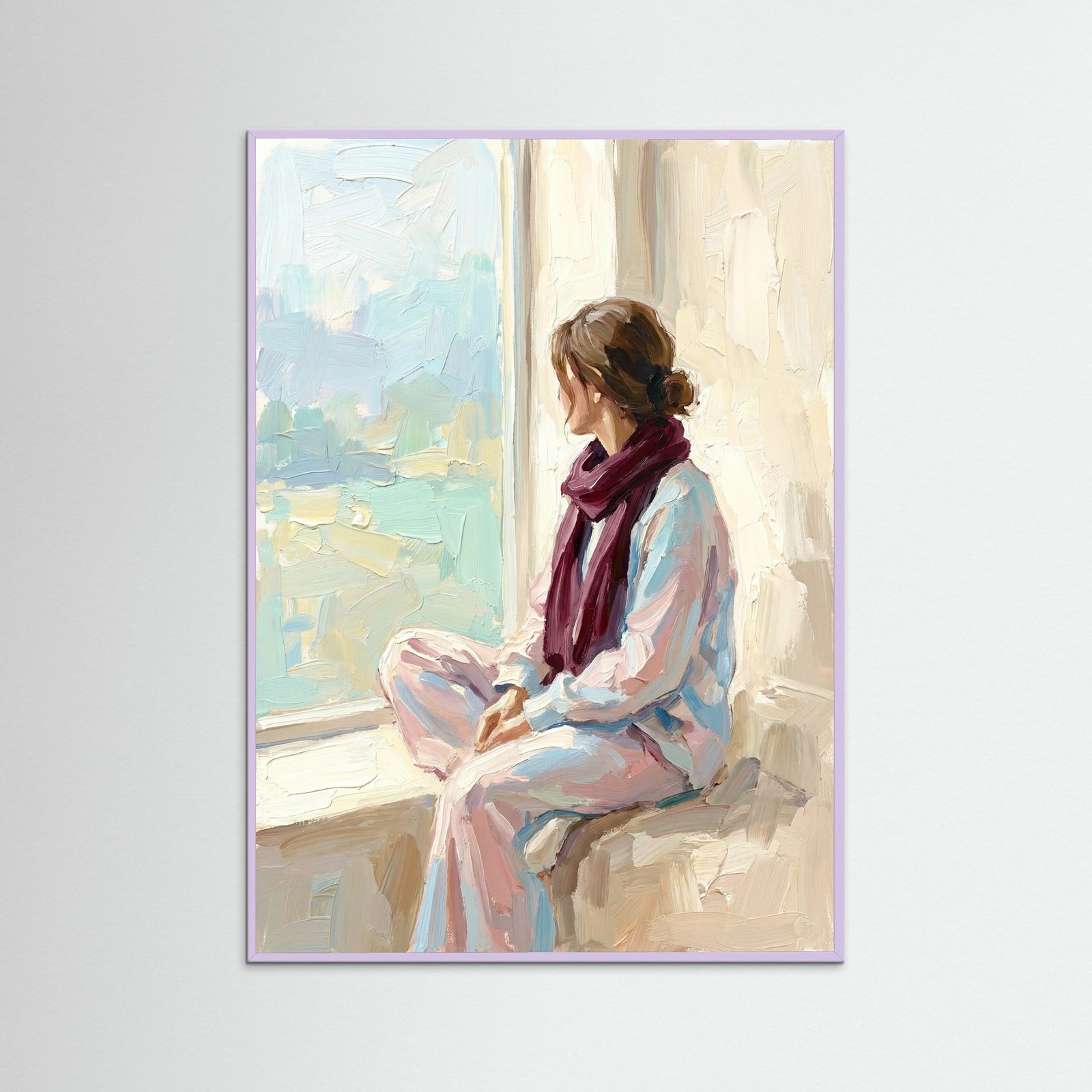 Lilac Wood Pastel Portrait