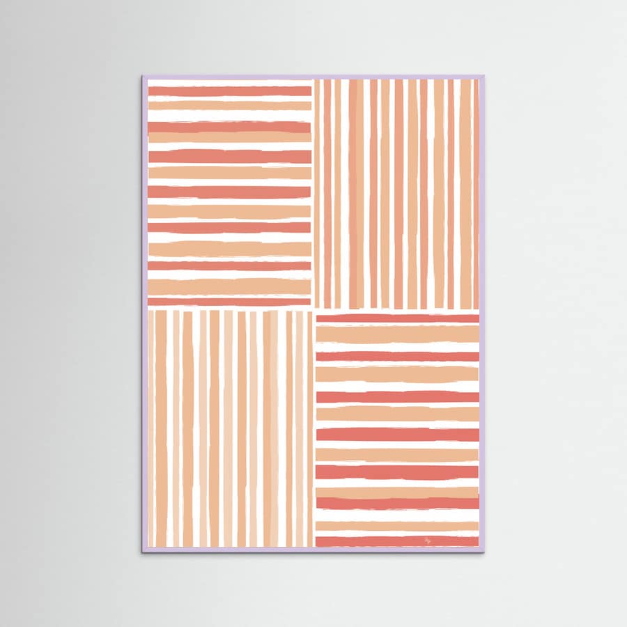 Peach Stripes Poster – Poster und Kunstdruck