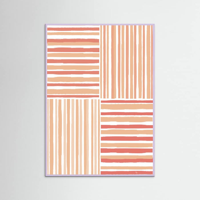 Peach Stripes Poster – Poster und Kunstdruck
