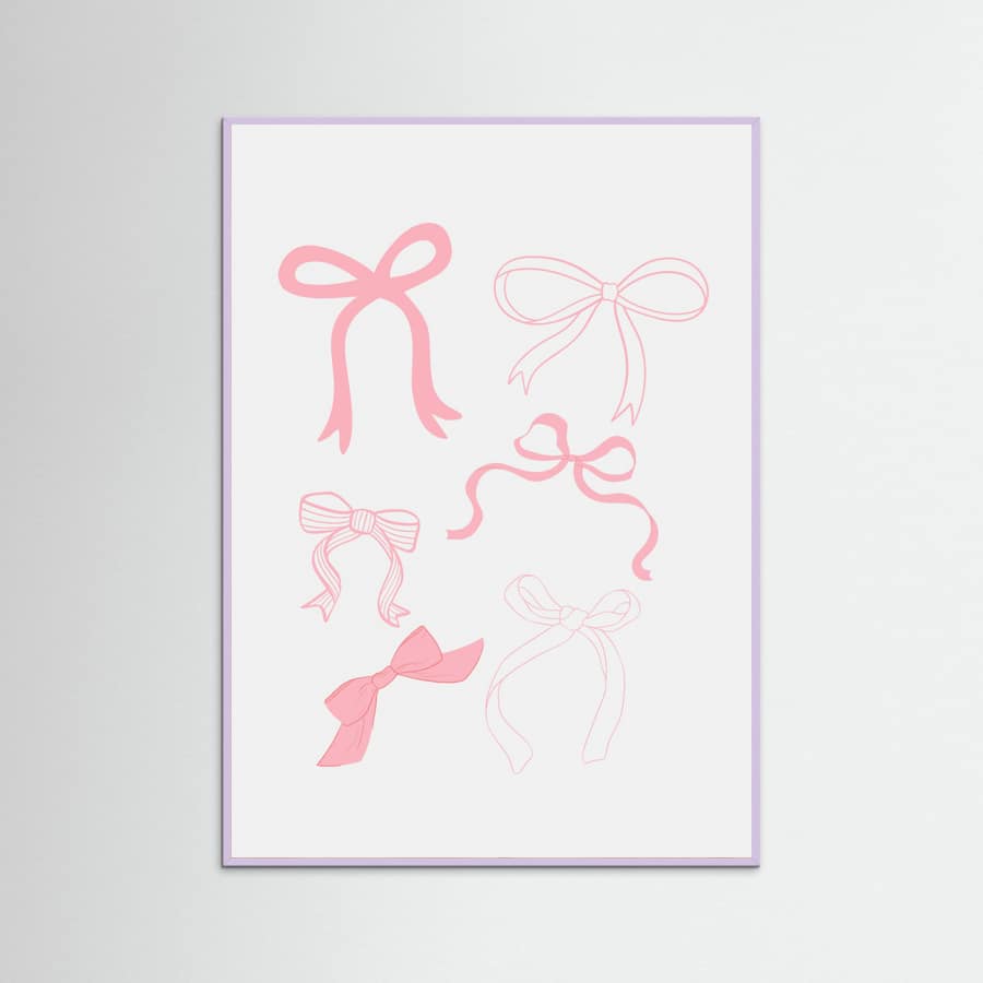 Pink Bows Poster – plakat og kunsttryk