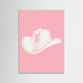 Pink Cowboy Hat Poster – plakat og kunsttryk