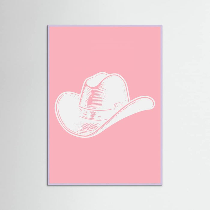 Pink Cowboy Hat Poster – plakat og kunsttryk