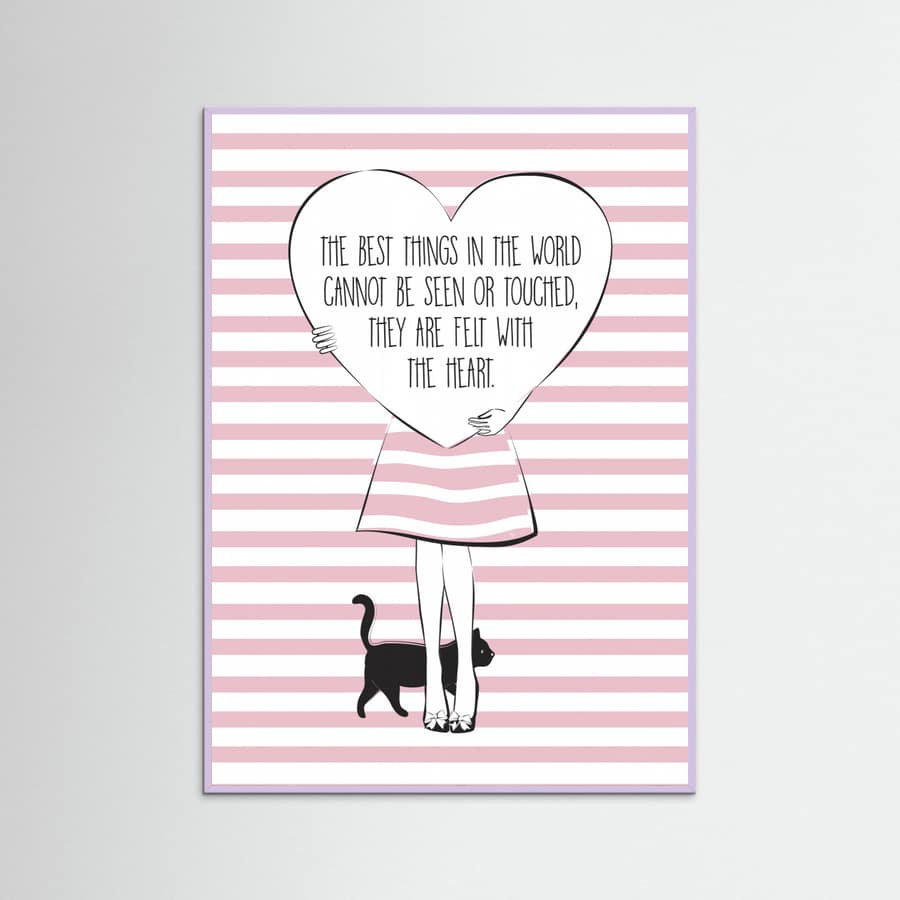 Pink Heart Poster – Poster und Kunstdruck
