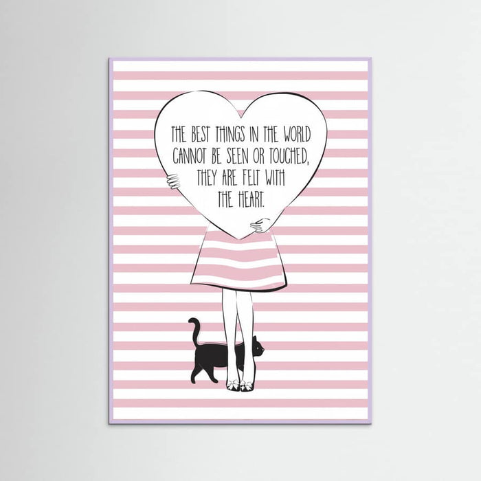 Pink Heart Poster – Poster und Kunstdruck