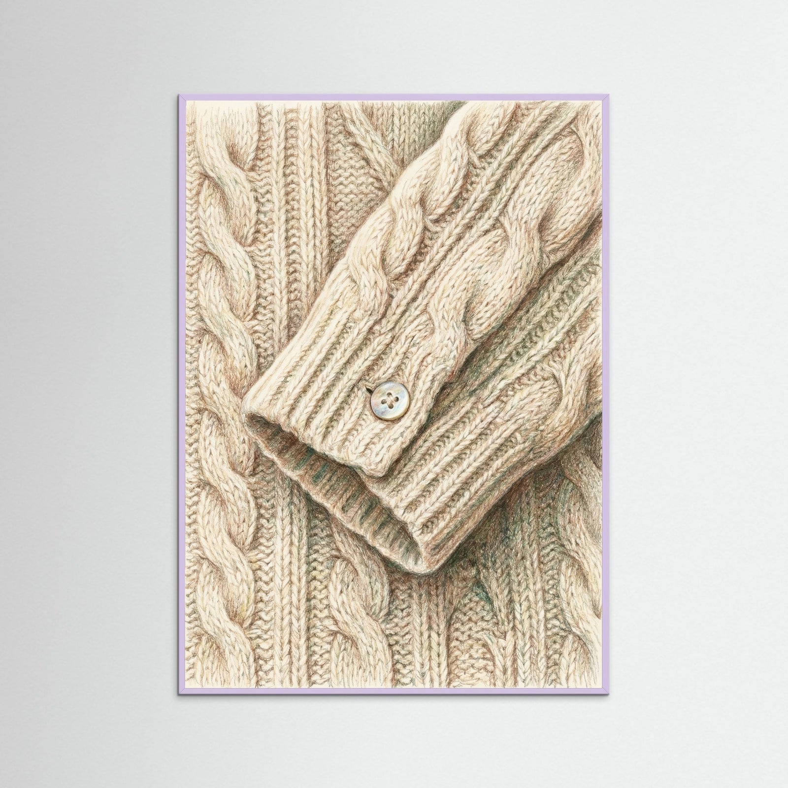 Lilac Wood Plaid Scallop Collar