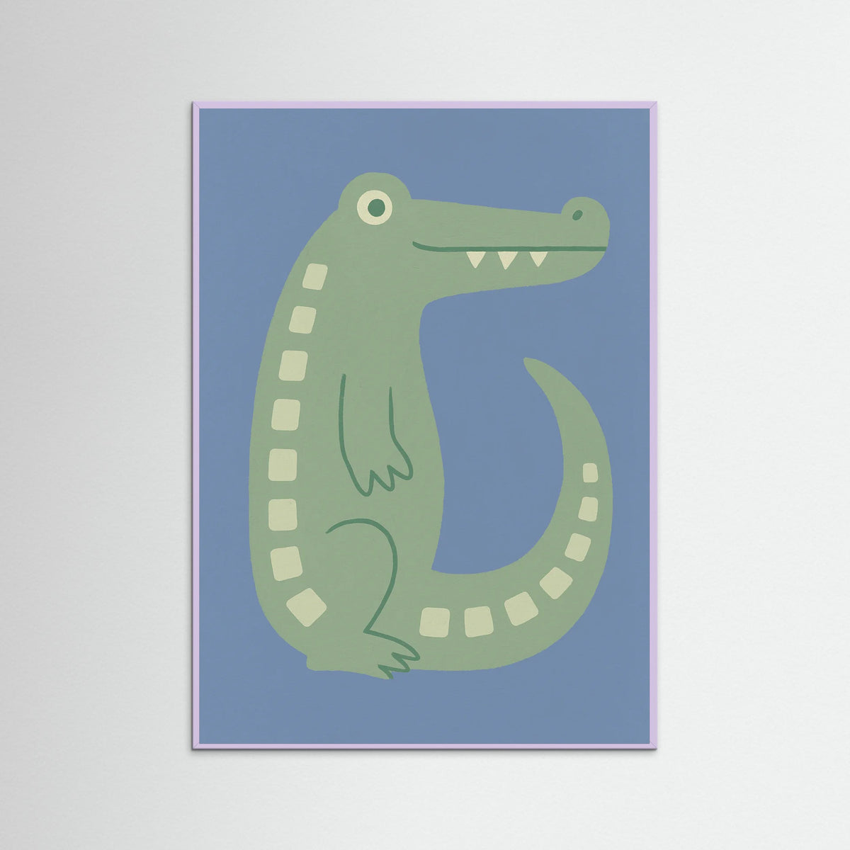 Lilac Wood Playful Crocodile