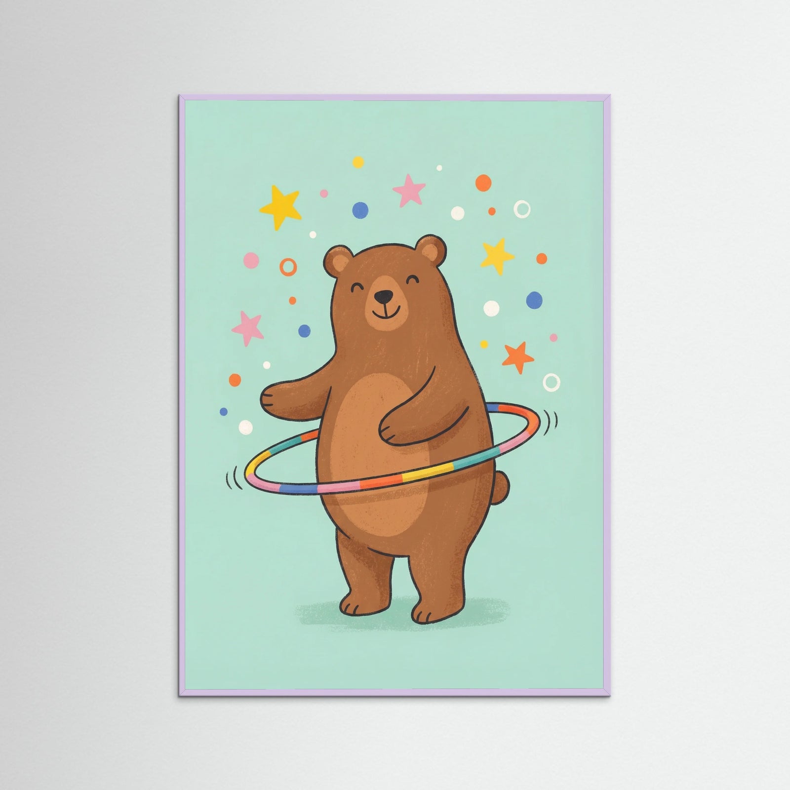 Lilac Wood Playful Leopard