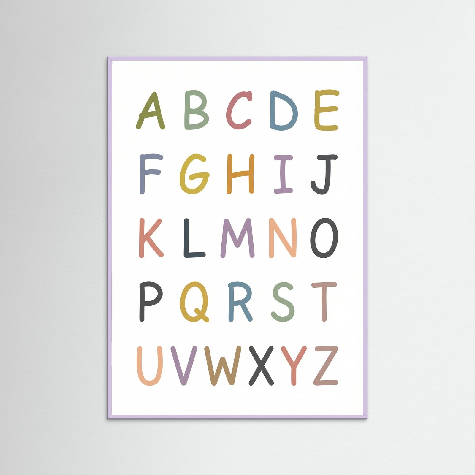 Lilac Wood Playful Number Chart