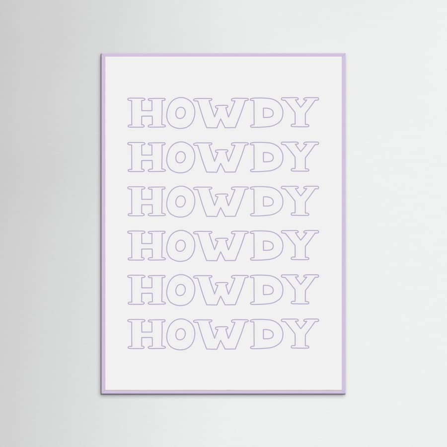 Plakat Purple Howdy – plakat i druk artystyczny