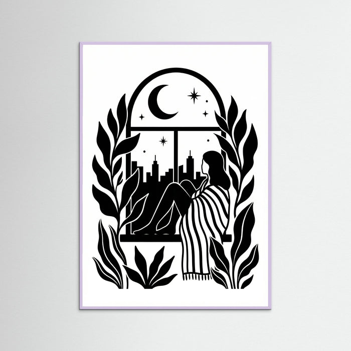Lilac Wood Quiet Contemplation Black