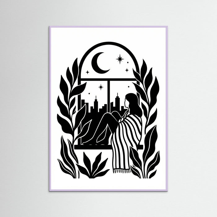 Lilac Wood Quiet Contemplation Black