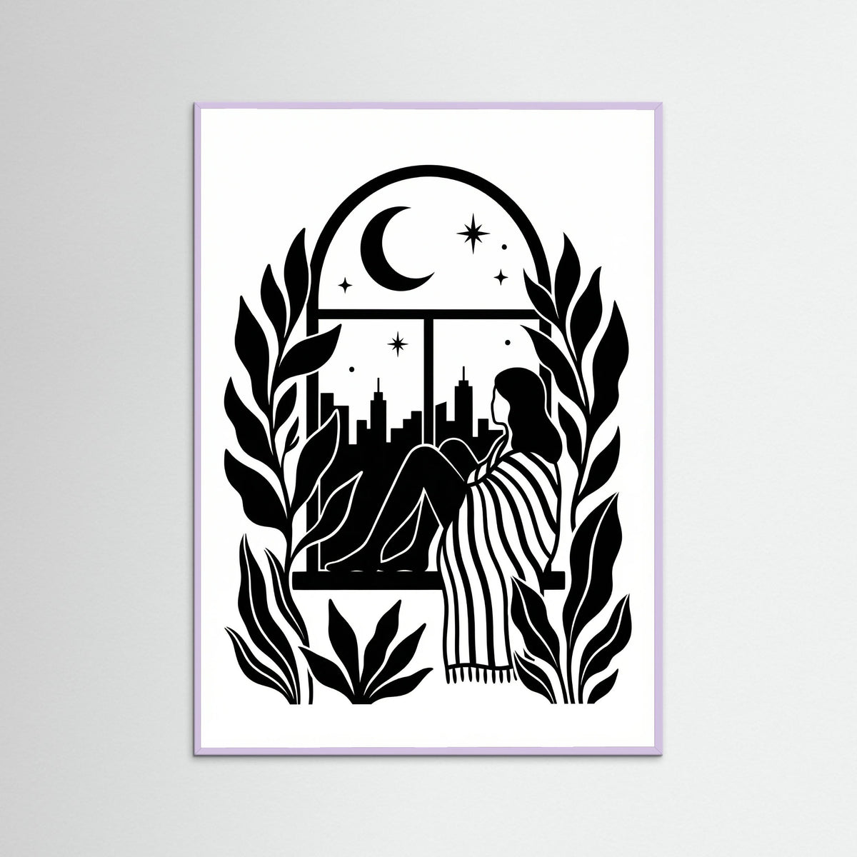 Lilac Wood Quiet Contemplation Black