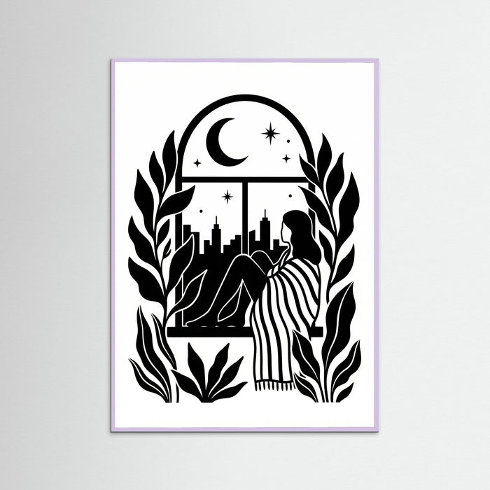 Lilac Wood Quiet Contemplation Black
