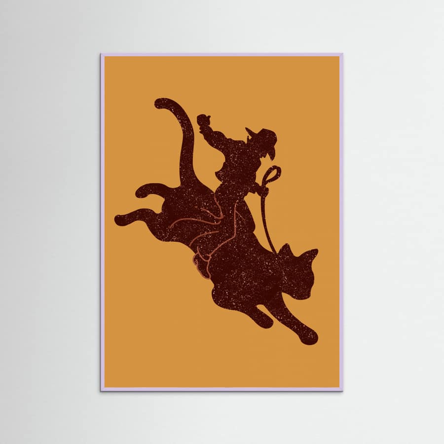 Lilac Wood RODEO CAT Poster
