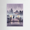 Lilac Wood Rainy Night Bridge