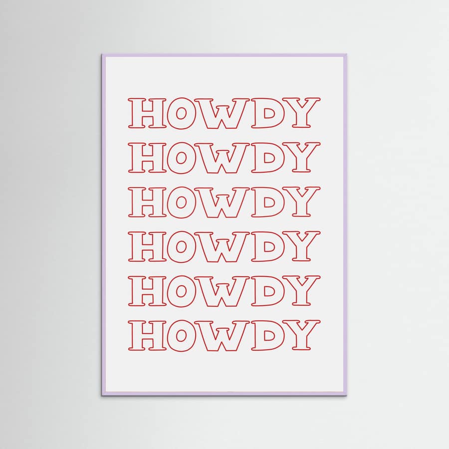 Red Howdy Poster – poster and art print