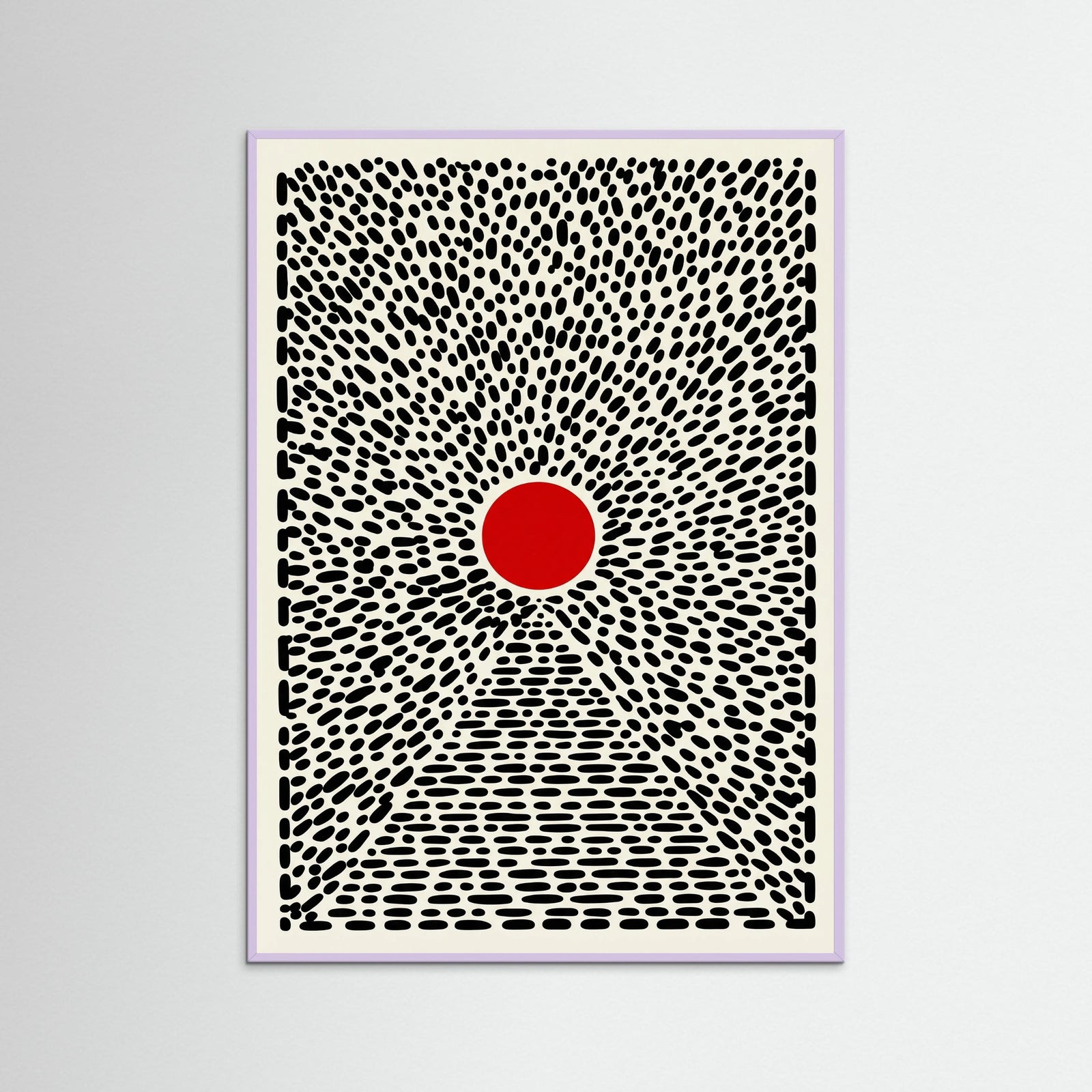 Lilac Wood Red Sun Burst