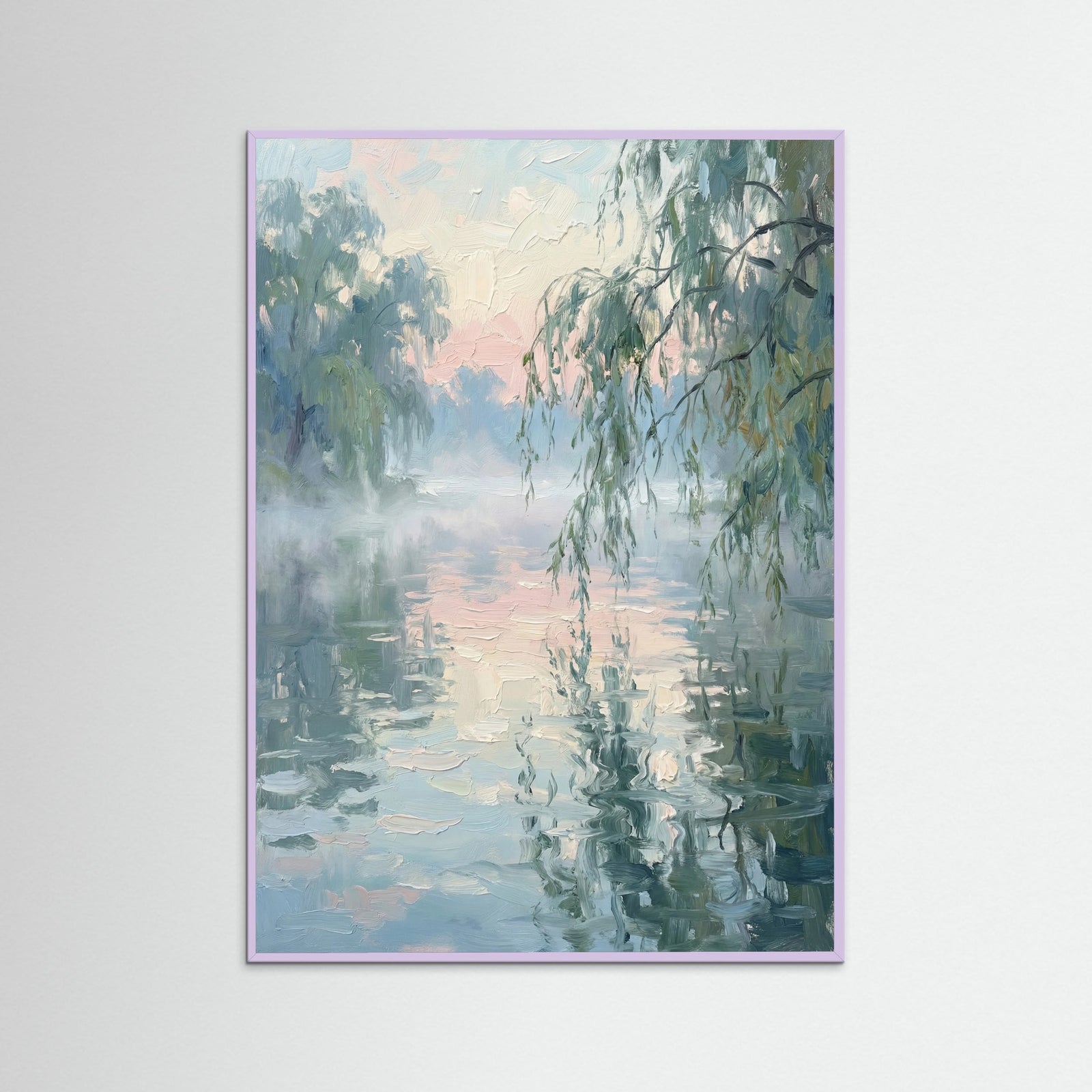 Lilac Wood Reflected Serenity Pond