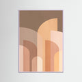 Lilac Wood Retro Geometric II Poster