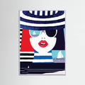 Riviera Style, Graphic Nautical Art Print Portrait Poster – Poster und Kunstdruck