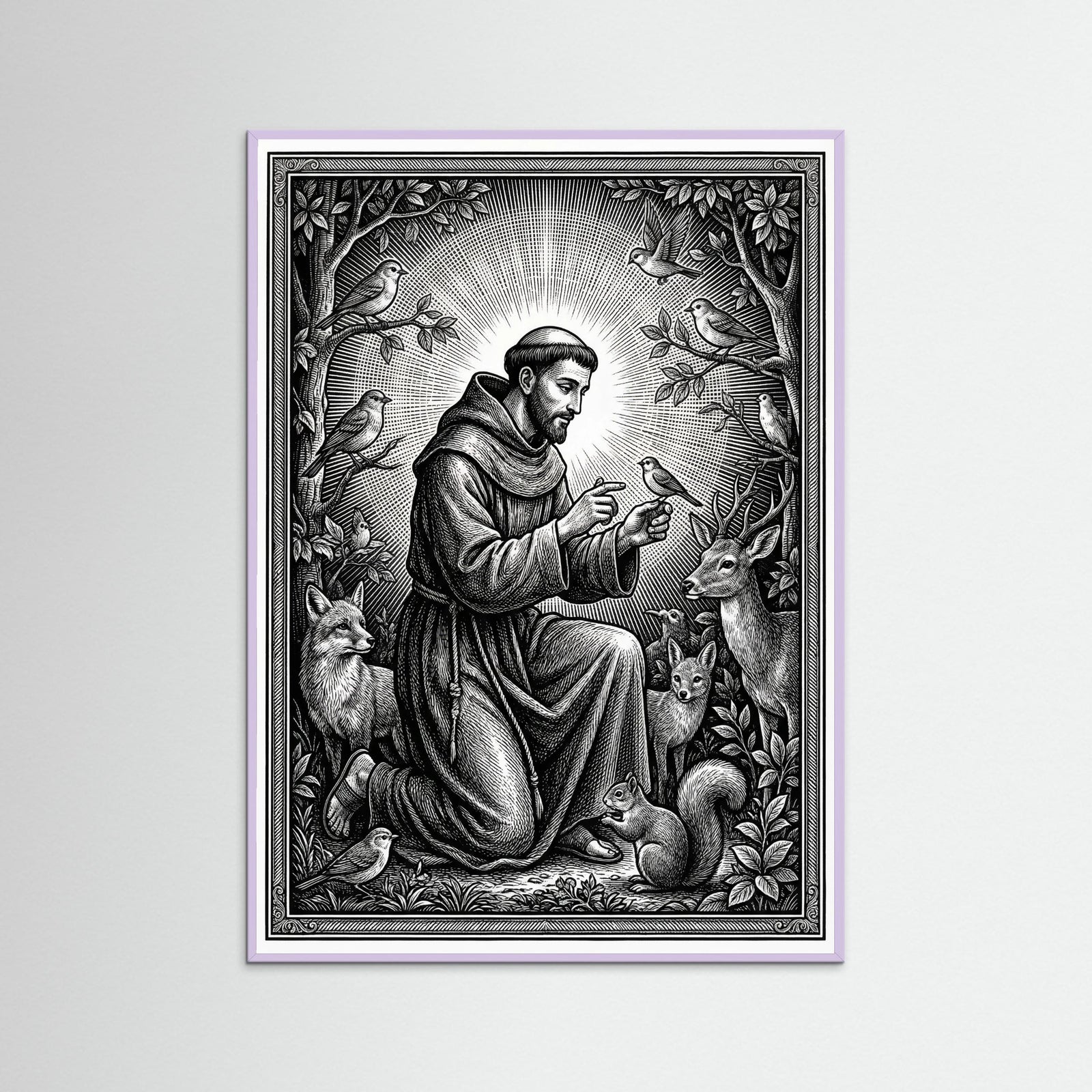 Lilac Wood Sacred Guadalupe Vision