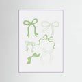 Plakat Sage Green Bows – plakat i druk artystyczny