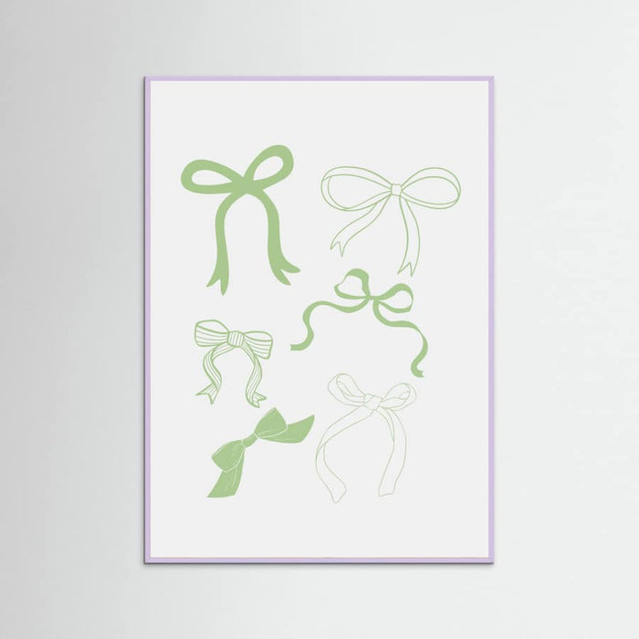Plakat Sage Green Bows – plakat i druk artystyczny