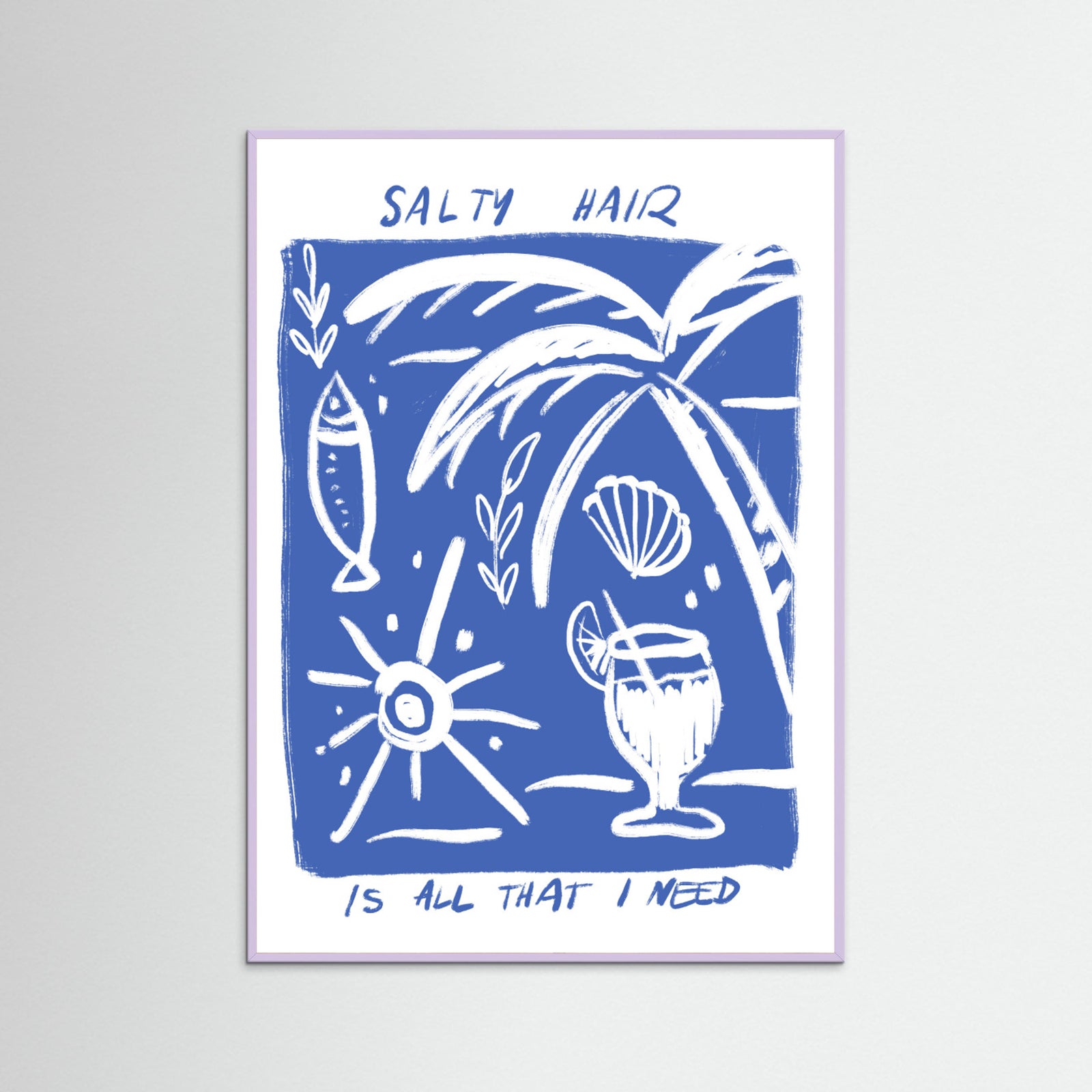 Lilac Wood Salty Hair Poster