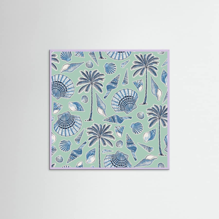 Affiche Sea Shells and Palmtrees Mint – affiche et impression d’art