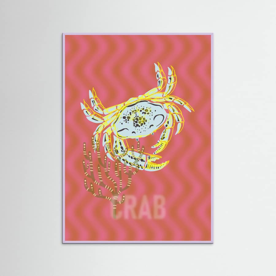 Sea life crab Neptune's joy Poster – poster and art print