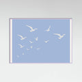 Seagulls Blue Background Poster – plakat og kunsttryk