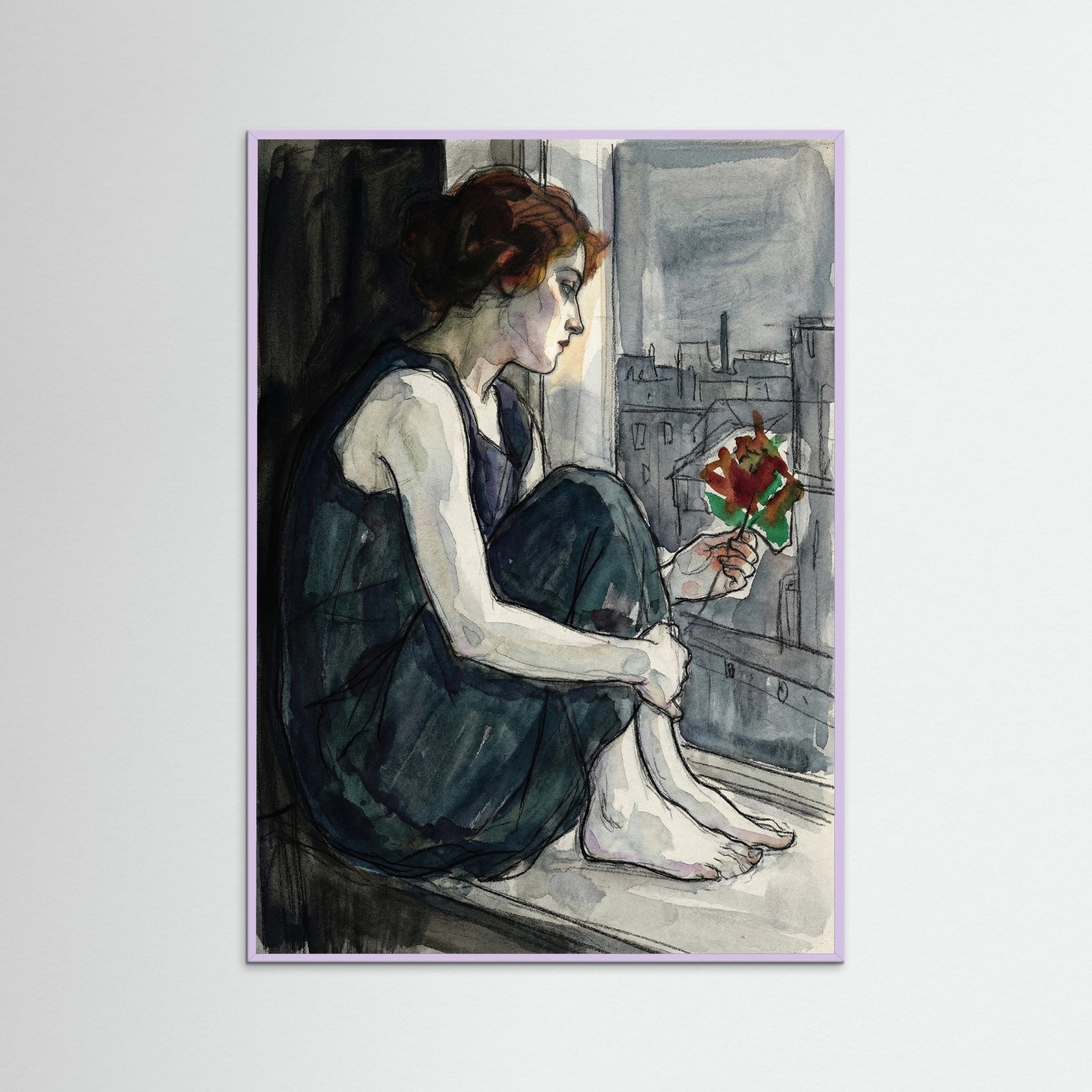 Lilac Wood Seated Introspection