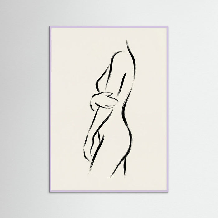 Lilac Wood Seated Silhouette