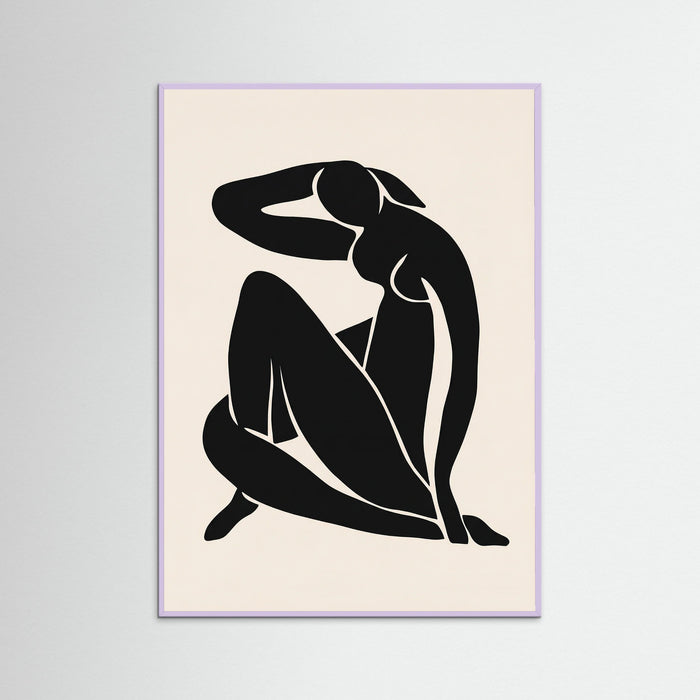 Lilac Wood Seated Silhouette