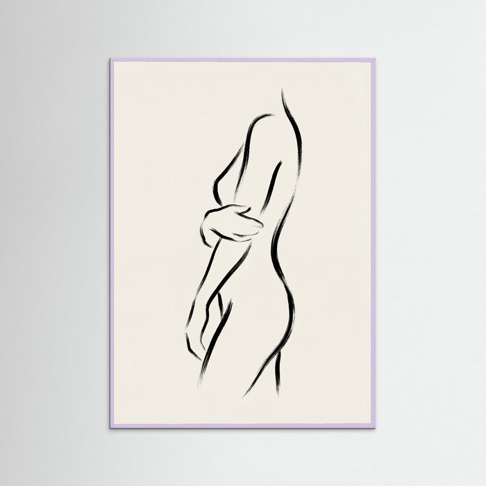 Lilac Wood Seated Silhouette
